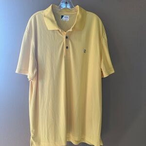 Izod Yellow Polo Shirt Classic Design Short Sleeves
